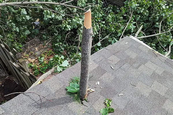 storm damaged roofing repair in Central IL