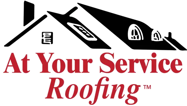 At Your Service Roofing Logo with white outline